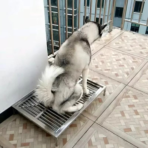 Atacado Grande Capacidade com Aço Inoxidável <span class=keywords><strong>Indoor</strong></span> Stainless Steel <span class=keywords><strong>Dog</strong></span> Potty Pet <span class=keywords><strong>Toilet</strong></span> Anti-mordida Litter Box Training Tray - Product Image 2