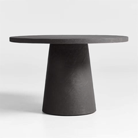 Table ronde de salle à manger en béton de style décontracté, personnalisable en taille et en hauteur, table d'appoint pour extérieur et balcon