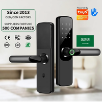 Serrure de porte intelligente à poignée TTlock avec empreinte digitale, contrôle à distance WiFi Tuya, mot de passe et RFID 5050/4585 pour porte saoudienne