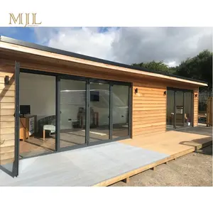 MJL-puerta plegable para exteriores, perfil de aluminio, acordeón transparente, esmaltado