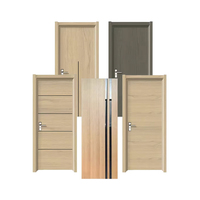 Designer d'intérieur moderne Porte en bois du fabricant de portes à lanières en bois massif personnalisable Porte Maison pour la décoration de maisons