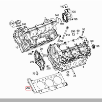 Joint de culasse gauche et droit multicouche en acier argenté de haute qualité pour moteur M276 OE 2760160520 Garantie 12 mois
