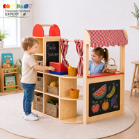 COMPANY Ensemble de jeu de rôle en bois moderne pour enfants, thème supermarché, pour maternelle, garderie, Montessori, jeu de rôle