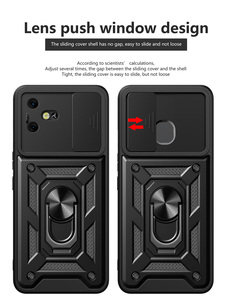 Para <span class=keywords><strong>Tecno</strong></span> <span class=keywords><strong>Pova</strong></span> 6 <span class=keywords><strong>4</strong></span> Pro / Neo 3 Neo 2 / <span class=keywords><strong>Pova</strong></span> <span class=keywords><strong>4</strong></span> 3 2 funda deslizante lente de cámara protección Kickstand teléfono armadura funda trasera - Product Image 3