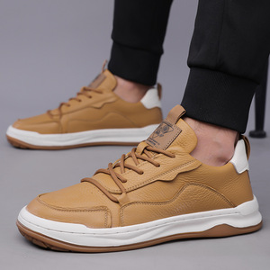 Zapatos Casuales para Hombre, Capa Superior de Cuero Vacuno, Transpirables, Tacón Bajo, Suela de Goma, Entresuela de EVA, Estilo Deportivo para Caminar, Modelo 8058 - Product Image 4