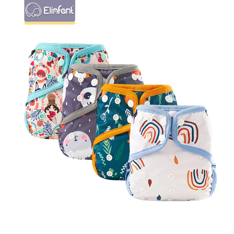 Elinfant high quality newest happy baby pocket double snap adjustable WaterProof Cloth Diapers cover