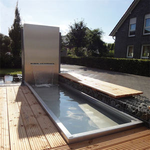 Fontaine de rideau d'eau au sol en acier résistant aux intempéries fontaine de musique de fontaine enfichable adaptée à la terrasse de jardin - Product Image 5