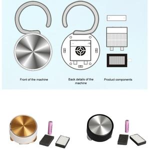 Purificateur d'air personnel pour bureau, mini purificateur d'air ionique, améliore la qualité de l'air jusqu'à 10 fois mieux ㎡   <span class=keywords><strong>Zone</strong></span> respiratoire personnelle - Product Image 5