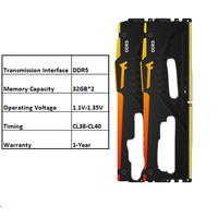 DDR5 ECC Desktop RAM 8GB 16GB 32GB 5600MT/s High-Speed Gaming Intel XMP 3.0 AMD EXPO Support Black Heatsink Design in Stock