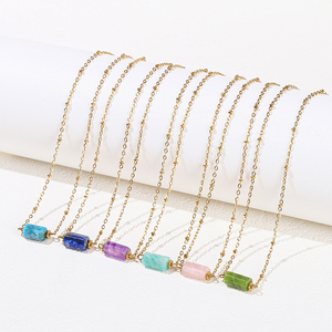 <span class=keywords><strong>Collana</strong></span> da Donna JD GEMS con Catene Eleganti e Perle di <span class=keywords><strong>Quarzo</strong></span> <span class=keywords><strong>Rosa</strong></span> Naturale, Ciondolo in Acciaio Inossidabile, <span class=keywords><strong>Collana</strong></span> a Strati - Product Image 2
