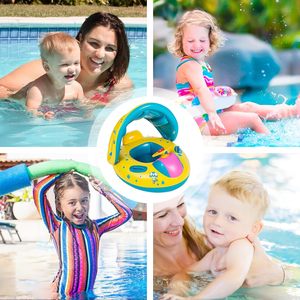 Flotador Inflable para Bebés con Toldo y Protección UV, Anillo de Natación para Niños con Volante, Venta al Por Mayor, OEM - Product Image 4