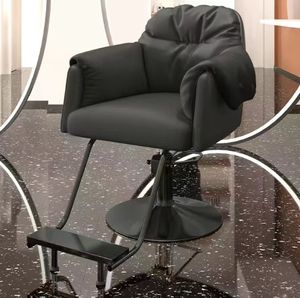 Chaise de barbier moderne avec base ronde en métal Vente en gros de meubles de salon Chaise de coiffure en cuir synthétique - Product Image 1