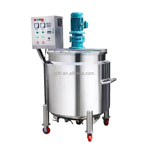 100L-500L Stainless Steel Liquid Mixing Tank With Agitator Electric Heating Mixing Vessel Stainless Steel Jacketed Mixing Tank