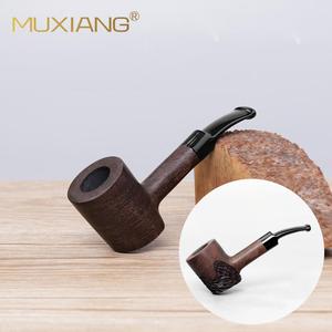 MUXIANG Wooden Tobacco Pipe Straight Handle Hammer Shape 9mm Filter Mouthpiece Smoking Accessory - Product Image 1