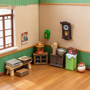 เฟอร์นิเจอร์จิ๋ววินเทจงานเรซิ่น ของตกแต่งบ้านสไตล์ย้อนยุค สำหรับบ้านตุ๊กตาและตกแต่งฉากบนโต๊ะทำงาน - Product Image 2