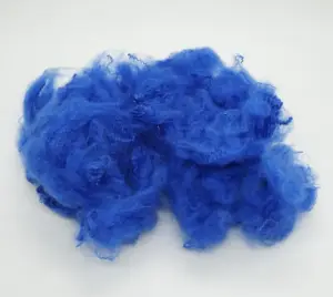 Fibre de polyester recyclé solide psf bleu teint