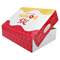 Scatola di imballaggio di ciambella di carta stampata in fabbrica scatola per alimenti da forno per biscotti brownie pasticceria e pane