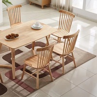 Chaises de salle à manger modernes de luxe pour restaurant, hôtel, cuisine, café, en teck massif, design minimaliste Windsor, pour intérieur et mariage, haute qualité