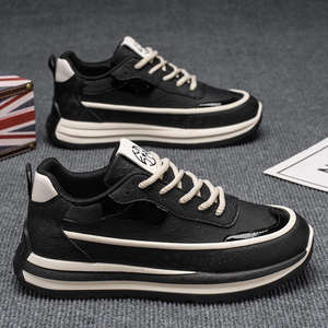 Zapatos Deportivos para Hombre al por Mayor, Parte Superior de Cuero Artificial, Malla Transpirable, Ligeros, Antideslizantes, Suela Suave, Cómodos, a la Moda - Product Image 1