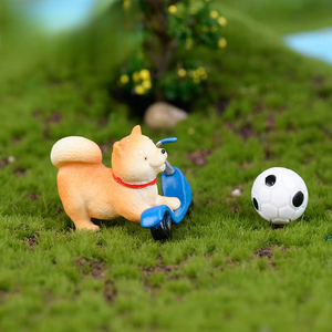 Decoración de micropaisaje Weij: Suculenta DIY para perros <span class=keywords><strong>Akita</strong></span>, bonsái de resina de <span class=keywords><strong>perro</strong></span> <span class=keywords><strong>pequeño</strong></span> amarillo. - Product Image 4