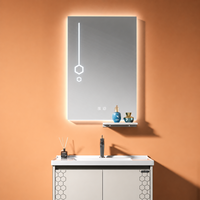 Meuble-lavabo carré moderne et élégant de style industriel en acier inoxydable 304 avec dessus en marbre et lavabo en céramique