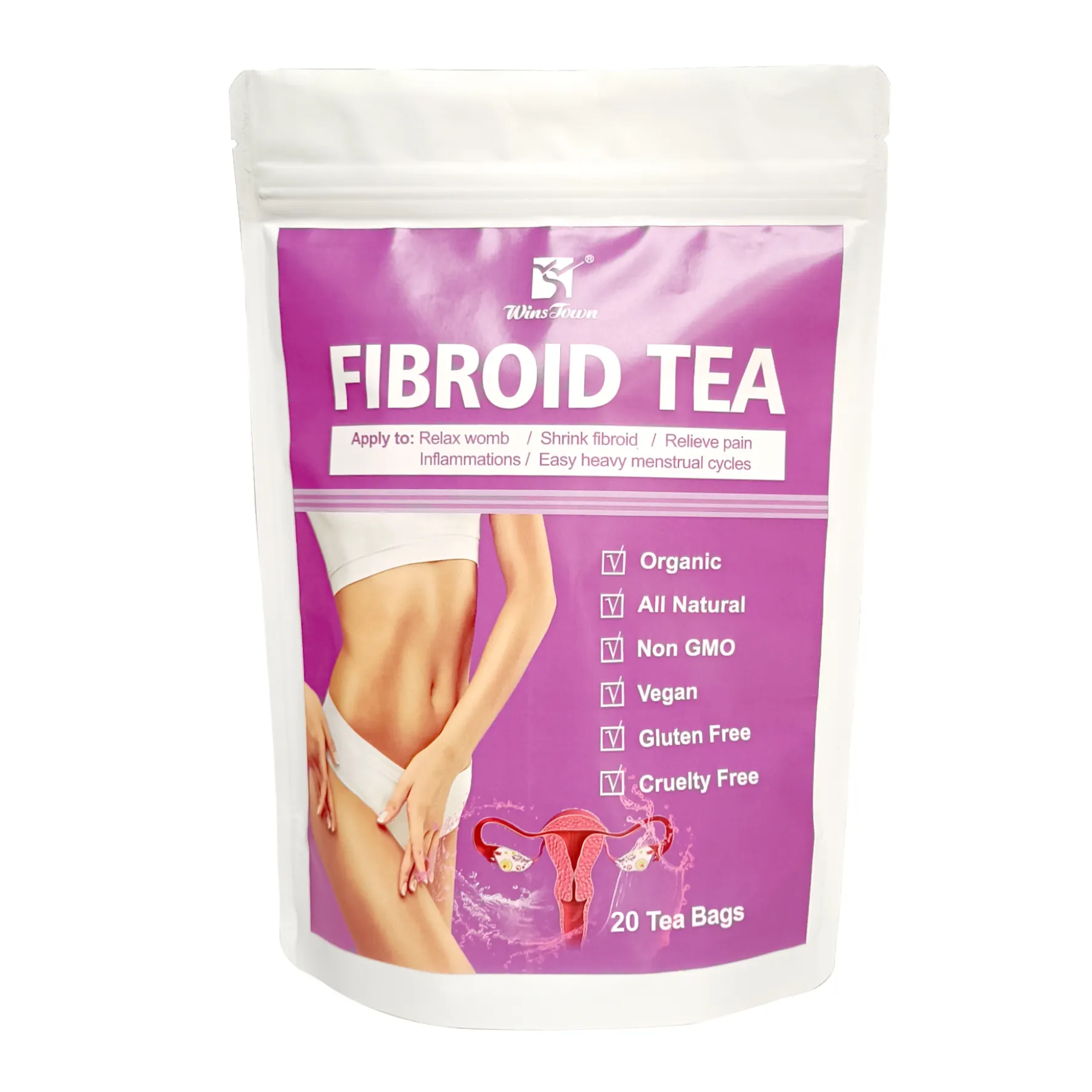 Fibroid Tea cálido útero Yoni té de desintoxicación cuidado vaginal ajo jengibre dátiles rojos hierbas chinas para mujer fertilidad