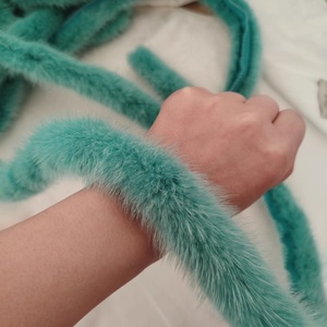 Fornitura all'ingrosso prezzo a buon mercato striscia di pelliccia di visone naturale vera pelliccia di visone - Product Image 3