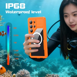 Nouvelle coque de téléphone magnétique tout-en-un <span class=keywords><strong>orange</strong></span>, résistante à l'eau, à la poussière et à la neige, IP68, pour Samsung Galaxy S26Ultra - Product Image 2
