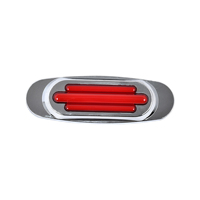 Feu de position latéral LED chromé 24V pour camion et remorque, double mode (fixe et clignotant), pour véhicules utilitaires
