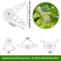 Clips d'entraînement pour cintreuse de plantes Clips d'entraînement pour tige de jardin Support de plante réglable à 360 degrés pour un entraînement à faible stress