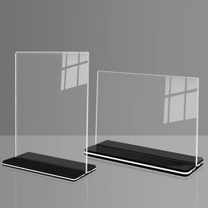 Fabrika doğrudan satış promosyon ekran standı t-şekilli çift taraflı menü tutucu standı - Product Image 6