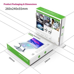 Có thể điều chỉnh có thể gập lại kim loại bàn đứng làm mát Pad chủ cho máy tính bảng <span class=keywords><strong>PC</strong></span> & máy tính xách tay hợp kim đứng với làm mát các tính năng - Product Image 3