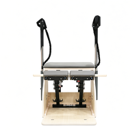 Chaise Wunda en bois d'érable massif durable avec revêtement en cuir PU pour entraînement de base, équipement de fitness pour studio de yoga et rééducation CE OEM