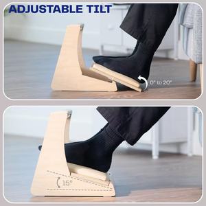 Wooden Footstool <b>With</b> <b>Storage</b> Padded Leg Rest Solid Wood Home <b>Stool</b> Ottoman Scandinavian Modern Design - Product Image 2
