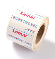 Kertas Label Harga Perekat Premium Custom 58x38mm 50x25mm Stiker Barcode Perekat untuk Promosi Supermarket