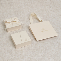 Boyang Nouveau Style Boîte à Bijoux de Luxe Écologique à Double Porte avec Ruban