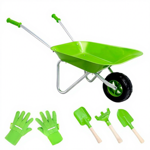 Best-Selling <strong>Children's</strong> Steel Garden Trolley Set in Green and Pink with <strong>Gardening</strong> Tools - Product Image 4