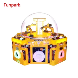 Funpark Four People Grab Juego para niños Garra Regalo Máquina de excavación de azúcar Juegos que funcionan con monedas