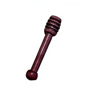 Newell Nature Custom Logo Mixing Best Quality Biodegradable Eco-Friendly Vintage <b>Honey</b> Straw Stick Mini Wooden <b>Honey</b> Dipper - Product Image 1