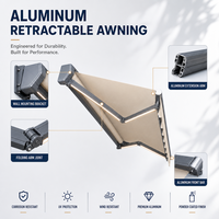 Fabricant de auvents pliants en aluminium pour véranda et fenêtre extérieure