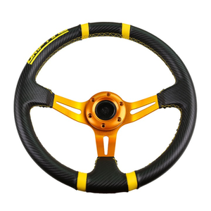 Barato coche Interior modificación Universal grande cóncavo fibra de carbono 350CM volante de carreras - Product Image 2