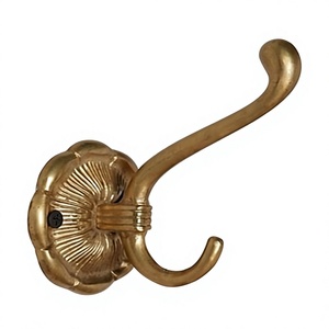 Patère murale de luxe moulée à la main pour suspendre des vêtements, couleur or, crochets décoratifs pour salle de bain, écologiques, antirouille, design personnalisable - Product Image 1