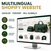 Développement de site Web multilingue intelligent pour le commerce international Shopify, compatible Web et mobile, avec localisation linguistique
