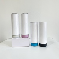 Entrepôt aux États-Unis 20 oz brillant dans le noir sublimation droite et vierge 20 oz bluetooth rougeoyant lecteur de musique intelligent haut-parleur gobelet