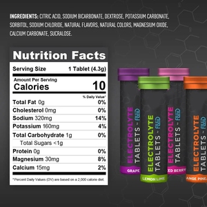 อาหารเสริมแร่ธาตุให้สารอาหารทางโภชนาการสำหรับเล่นกีฬาเม็ดฟู่เติมพลังงานอิเล็กโทรไลต์ธรรมชาติ OM/odm - Product Image 2