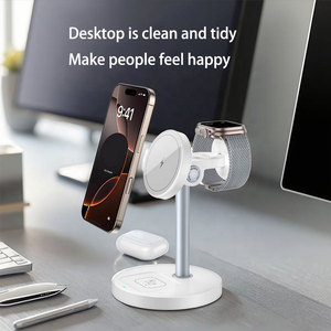 Estación de Carga Inalámbrica Multifunción 3 en 1 2025 para iPhone 13 14 15 16 17 Pro Max Samsung <span class=keywords><strong>Xiaomi</strong></span> Carga Rápida - Product Image 4