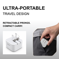 Chargeur de téléphone 20W OEM/ODM en gros, adaptateur secteur pliable à charge rapide avec prise US, adaptateur portable Type C pour iPhone Samsung