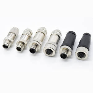 Westsam металлическая пластиковая установка мужской женский IP67 водонепроницаемый разъем авиационный штекер M12 8-контактный круговой разъем - Product Image 1