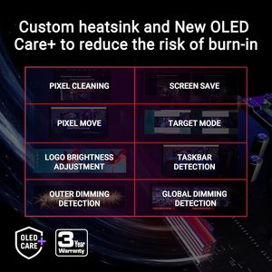 Moniteur de jeu Asus Rog Swift Oled 27 pouces 1440p 480Hz 0,03 ms compatible G Sync écran mat QHD - Product Image 3