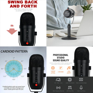 Microphone professionnel Demao A22, microphone de jeu, microphone d'enregistrement en <span class=keywords><strong>studio</strong></span>, microphone USB pour ordinateur, microphone à condensateur - Product Image 6